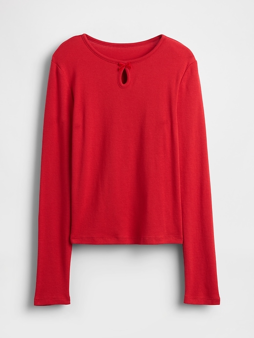 Image number 1 showing, Kids Keyhole Bow Fitted T-Shirt