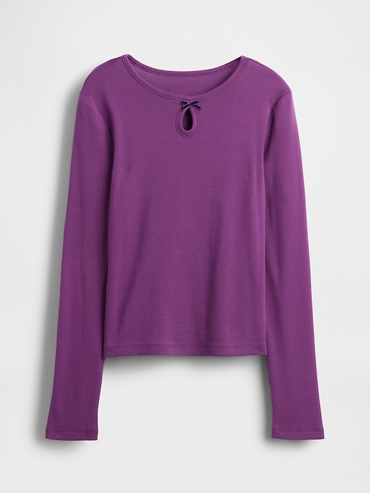 Image number 1 showing, Kids Keyhole Bow Fitted T-Shirt