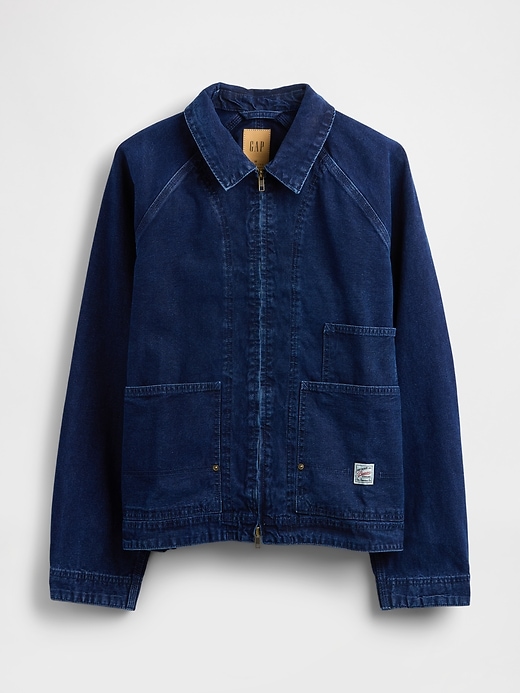 Image number 4 showing, Denim Zip Chore Jacket