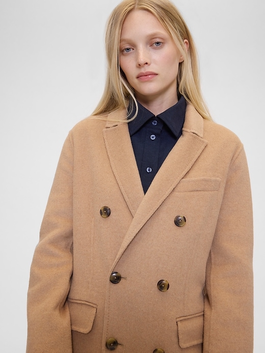 Image number 3 showing, GapStudio Wool-Blend Double-Breasted Coat