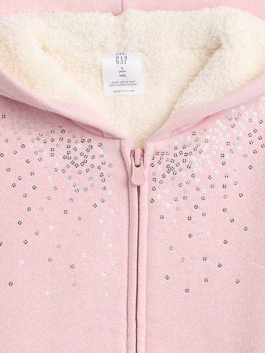 Image number 4 showing, Baby & Toddler Sherpa-Lined Sequin Zip Hoodie