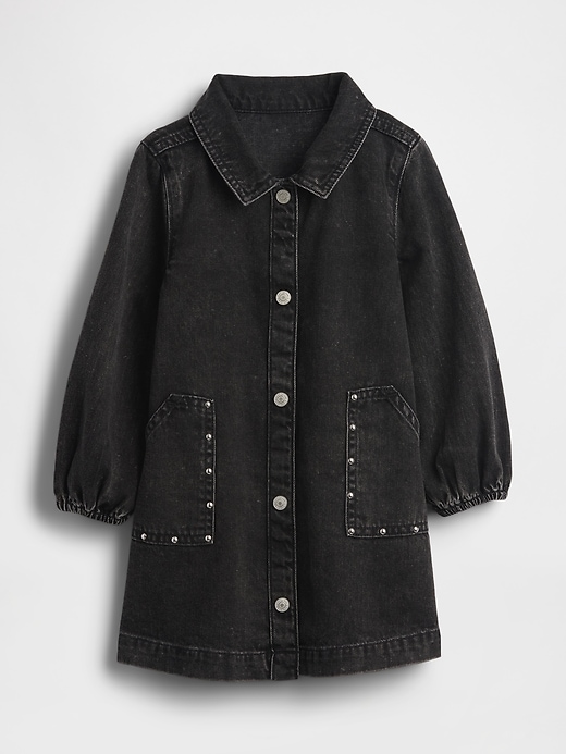 Image number 2 showing, Baby & Toddler Denim Studded Pocket Dress