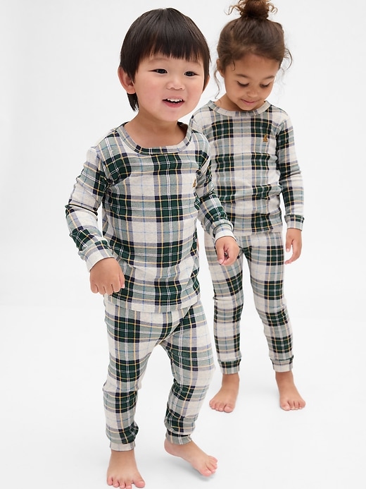 Image number 1 showing, Kids & Baby Organic Brushed Cotton Holiday PJ Set