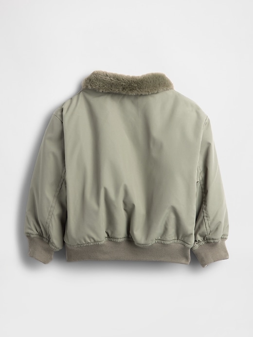 Image number 3 showing, Baby & Toddler Faux-Fur Collar Bomber Jacket