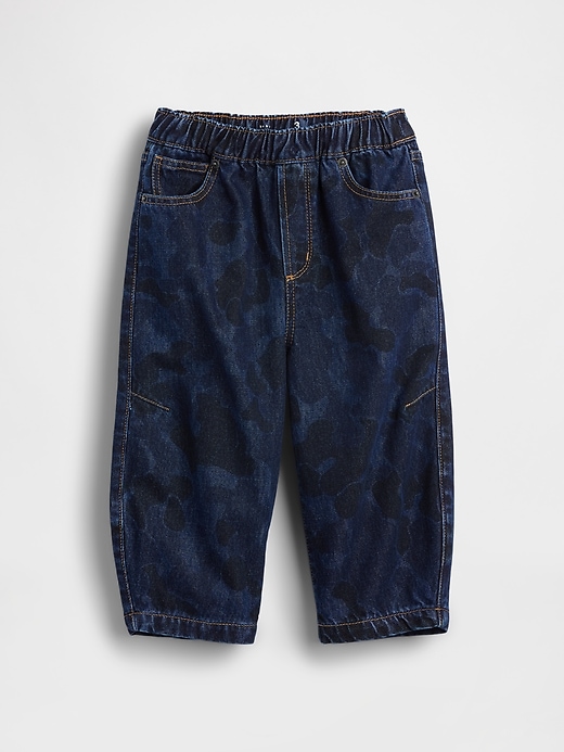Image number 2 showing, Baby & Toddler Pull-On Barrel Jeans