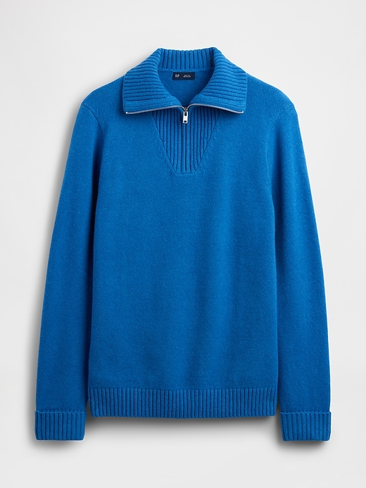 Image number 5 showing, CashSoft Quarter-Zip Pullover Sweater