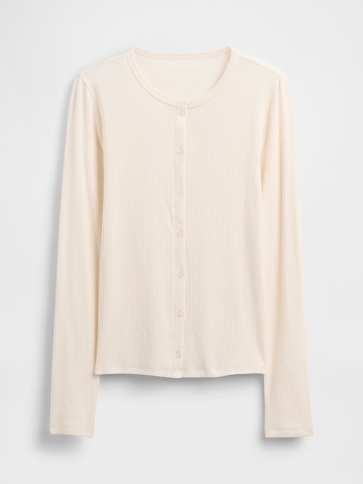 Image number 1 showing, Pointelle Cardigan