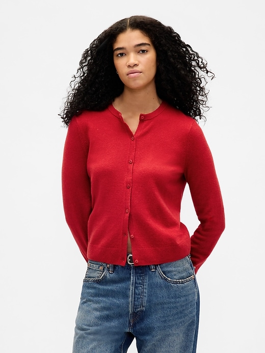 Image number 1 showing, CashSoft Crop Cardigan
