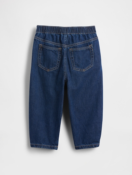Image number 3 showing, Baby & Toddler Pull-on Barrel Jeans