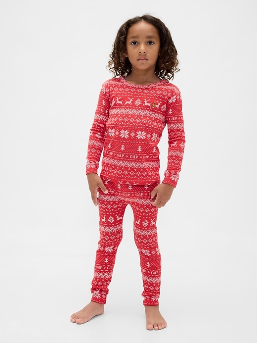 Image number 3 showing, Kids & Baby Organic Brushed Cotton Holiday PJ Set