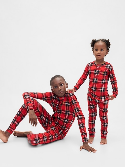 Image number 1 showing, Kids & Baby Organic Brushed Cotton Holiday PJ Set