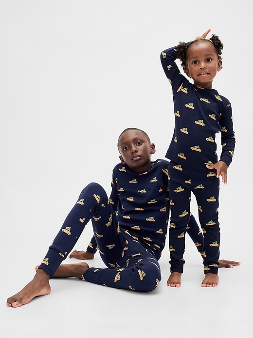 Image number 1 showing, Kids & Baby Organic Brushed Cotton Holiday PJ Set