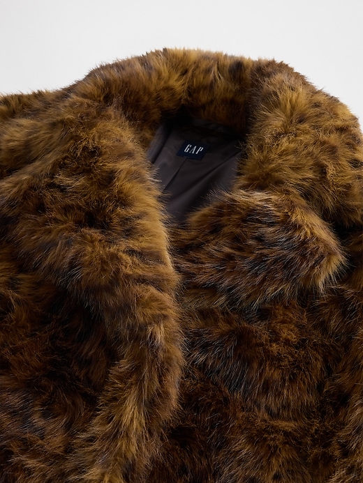 Image number 4 showing, Leopard Faux Fur Coat