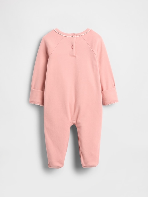 Image number 2 showing, Baby Softspun Heart Pocket Footed One-Piece