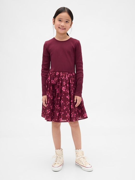 Image number 1 showing, Kids Mixed Media Dress