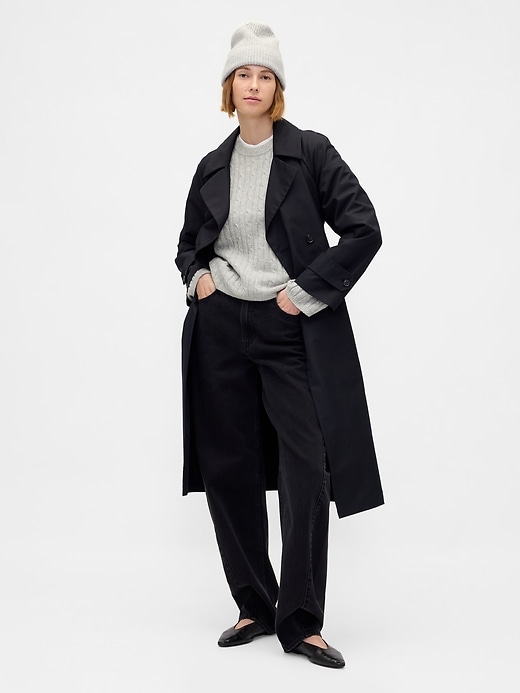 Image number 2 showing, CashSoft Cable-Knit Crewneck Sweater