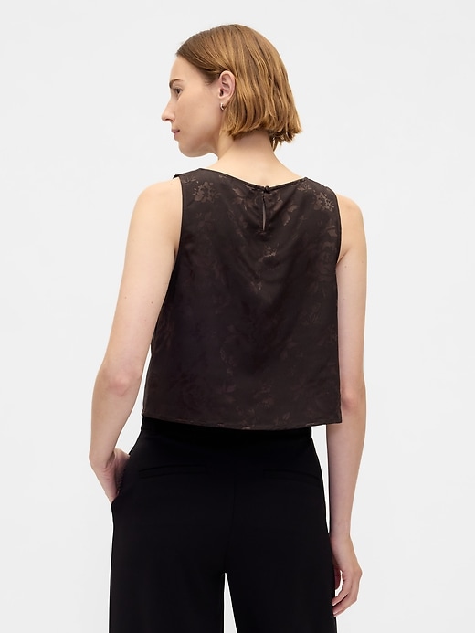 Image number 3 showing, Jacquard Crop Shell Tank Top