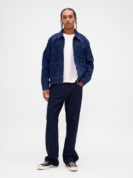 Image number 1 showing, Denim Zip Chore Jacket