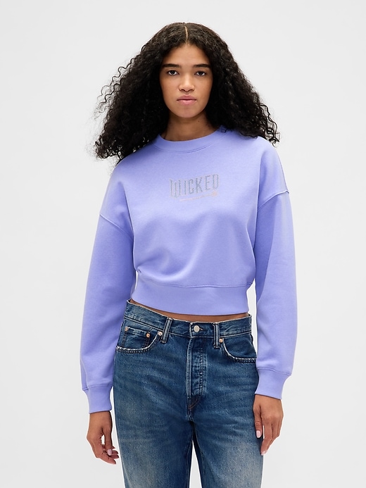 Image number 1 showing, VintageSoft Wicked Crop Wedge Sweatshirt