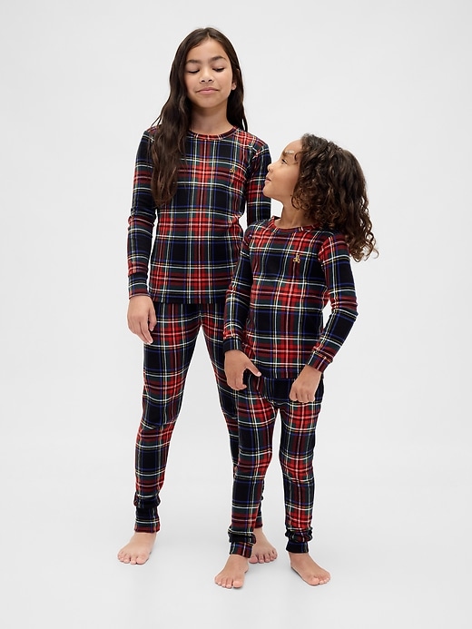 Image number 1 showing, Kids & Baby Organic Brushed Cotton Holiday PJ Set