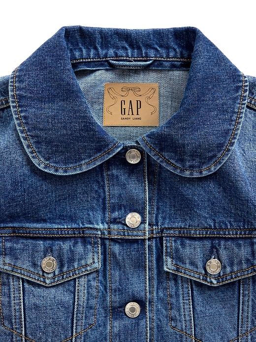 Image number 7 showing, Gap × Sandy Liang Vegan Fur Crop Denim Jacket
