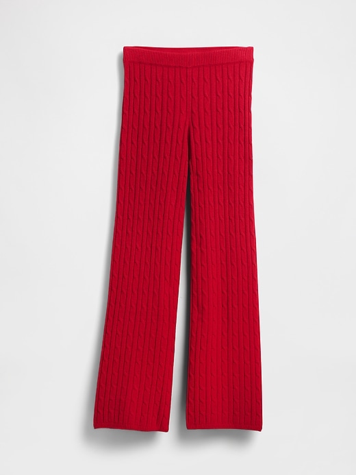 Image number 6 showing, CashSoft Cable-Knit Sweater Pants