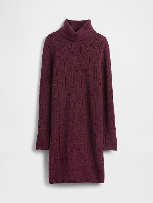 Image number 7 showing, CashSoft Pointelle Turtleneck Sweater Dress
