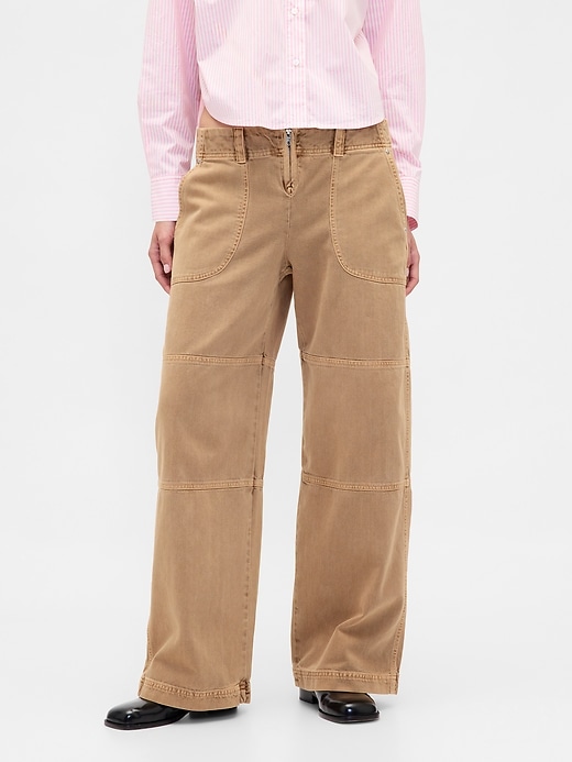 Image number 3 showing, Gap × Sandy Liang Low Rise Utility Pants