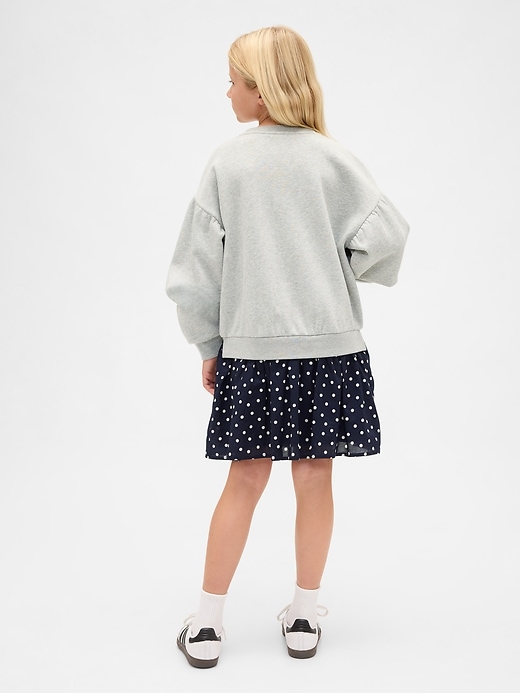 Image number 3 showing, Kids VintageSoft Pleated Sweatshirt Dress