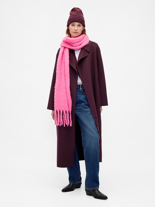 Image number 2 showing, Wool-Blend Wrap Coat