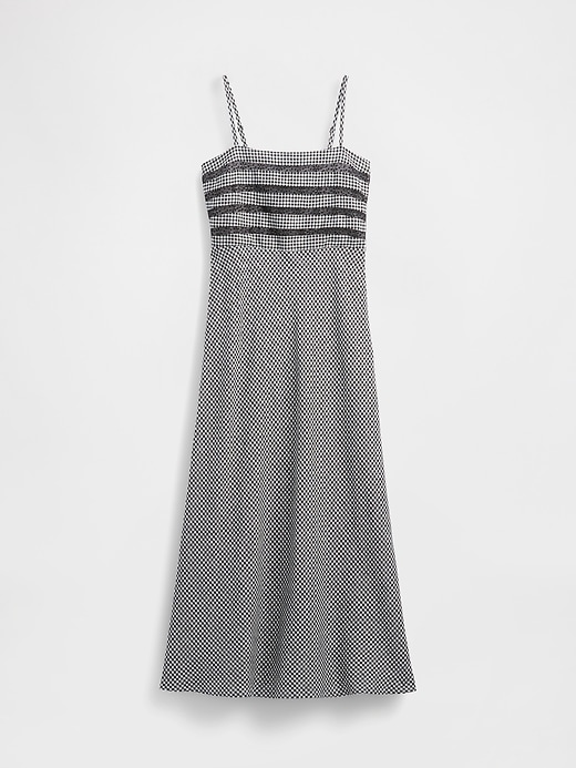 Image number 5 showing, Linen-Blend Lace Inset Maxi Dress