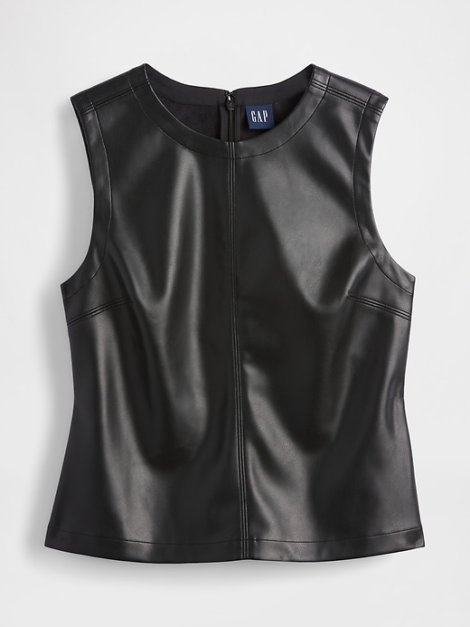 Image number 5 showing, Vegan Leather Shell Tank Top