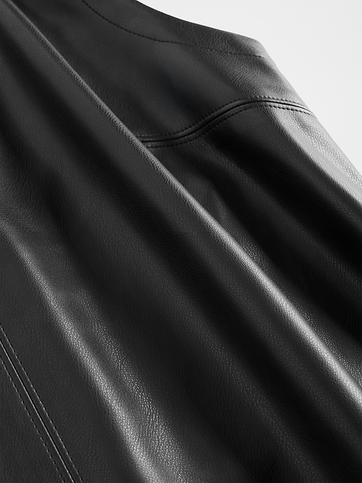 Image number 4 showing, Vegan Leather Shift Mini Dress