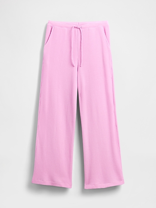 Image number 6 showing, Waffle Wide-Leg PJ Pants