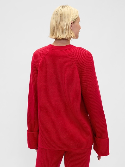 Image number 3 showing, CashSoft Shaker-Stitch Boyfriend Sweater
