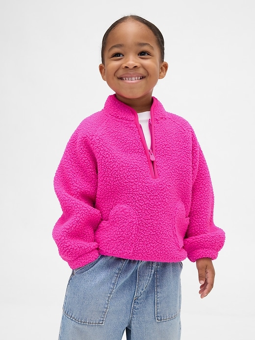Image number 1 showing, Baby & Toddler Sherpa Half-Zip Pullover