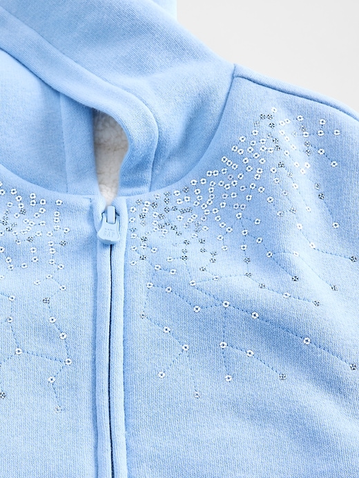 Image number 4 showing, Baby & Toddler Sherpa-Lined Sequin Zip Hoodie