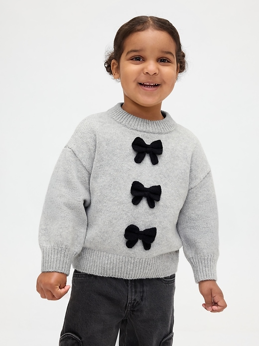 Image number 1 showing, Baby & Toddler CashSoft Bow Sweater