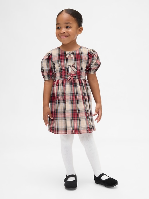 Image number 1 showing, Baby & Toddler Puff-Sleeve Bow Dress