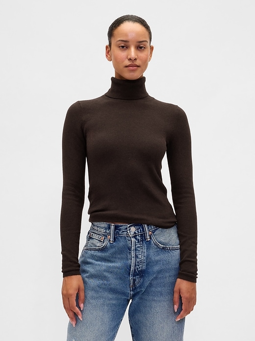 Image number 1 showing, CashSoft Stretch Turtleneck Sweater