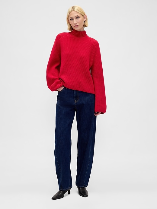 Image number 2 showing, CashSoft Shaker-Stitch Turtleneck Sweater