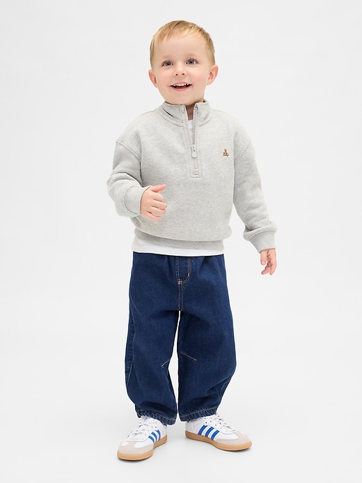 Image number 1 showing, Baby & Toddler Pull-on Barrel Jeans