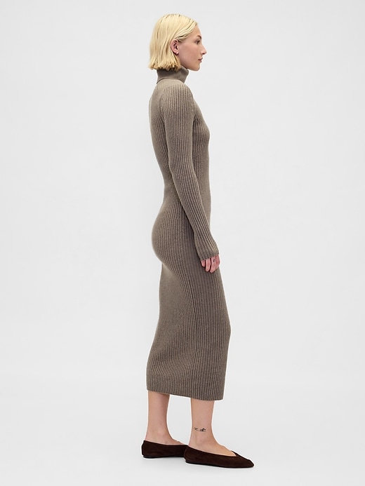 Image number 3 showing, CashSoft Turtleneck Maxi Sweater Dress
