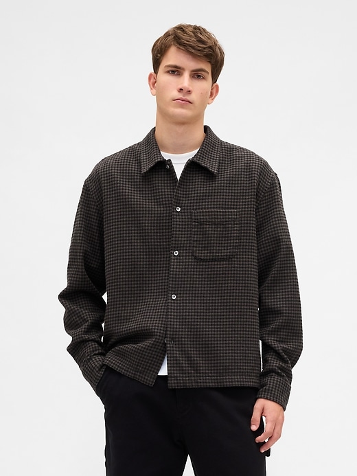Image number 1 showing, Organic Cotton Relaxed Flannel Shirt