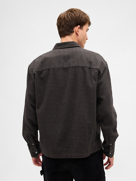 Image number 3 showing, Organic Cotton Relaxed Flannel Shirt