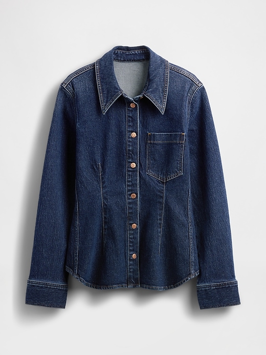 Image number 5 showing, Denim Cinch-Seam Shirt