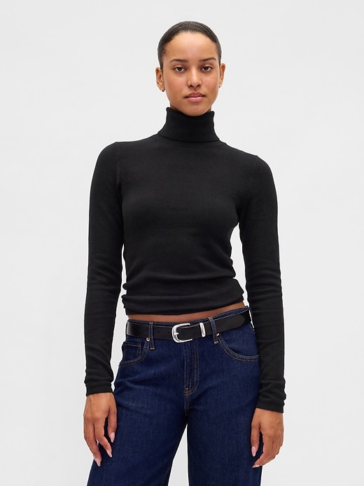Image number 1 showing, CashSoft Stretch Turtleneck Sweater