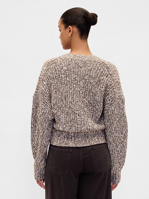 Image number 3 showing, Cotton-Blend Crop Cardigan Sweater