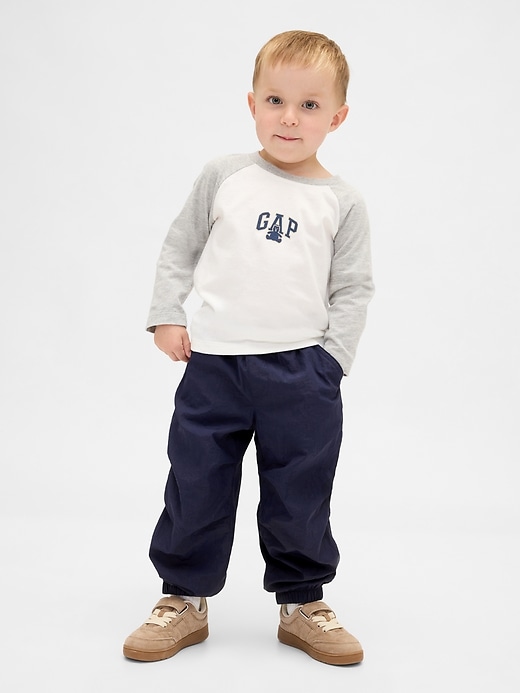 Image number 1 showing, Baby & Toddler Lined Parachute Joggers