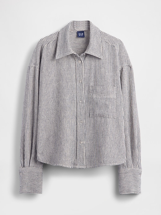 Image number 5 showing, Linen-Cotton Oversized Shirt